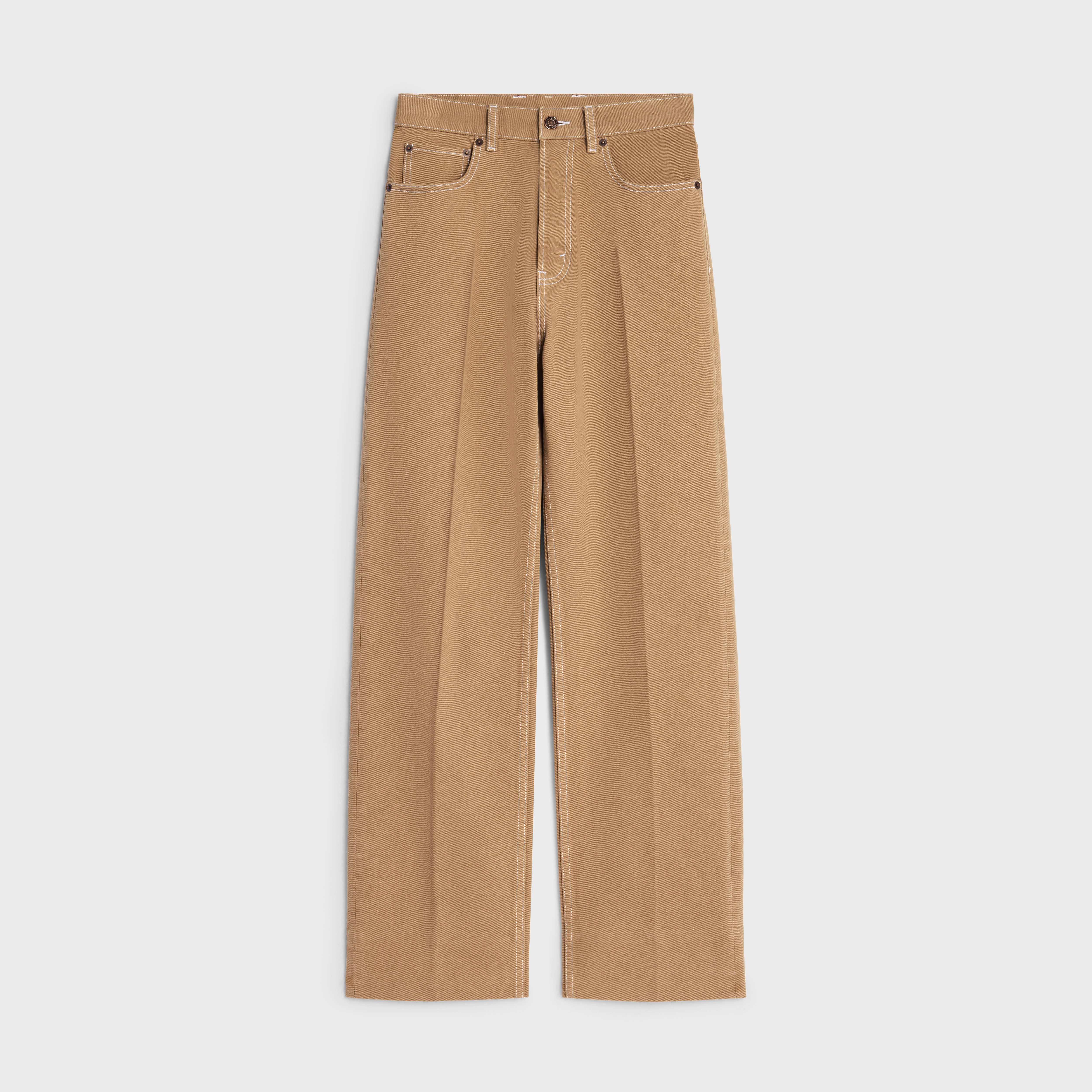 boyfriend jeans 002 IN cotton denim - LATTE LIGHT STONE WASH | CELINE